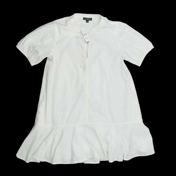 New JCREW Size M Delilah Dress in Cotton Poplin in White $148 CJ492 - Picture 6 of 8